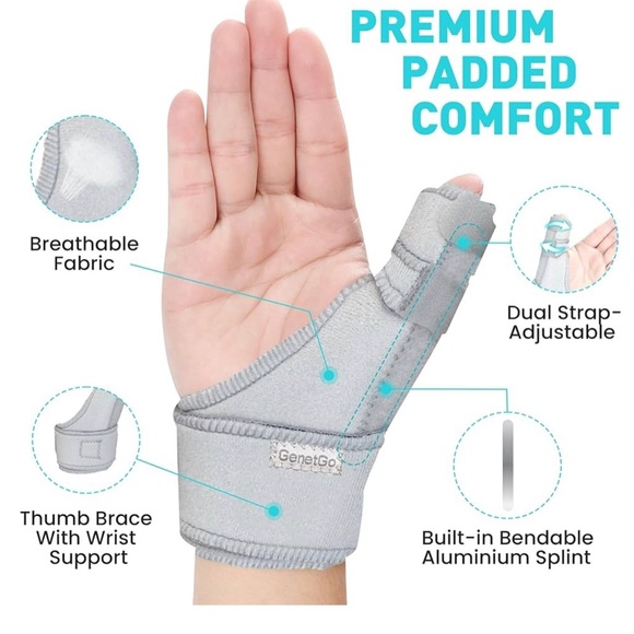Trigger Thumb Splint - Spica Support Adjustable Stabilizer for Pain,Arthritis, - Picture 7 of 13